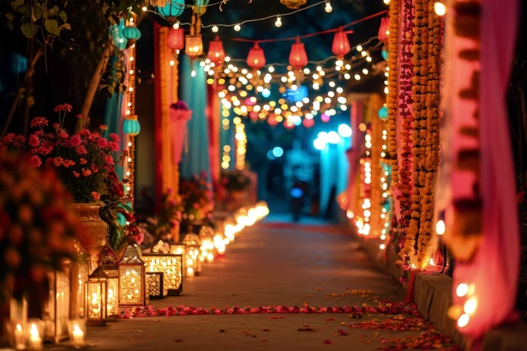 Beautiful wedding setup at Vaidik Greens Resort & Farm House in Jhansi
